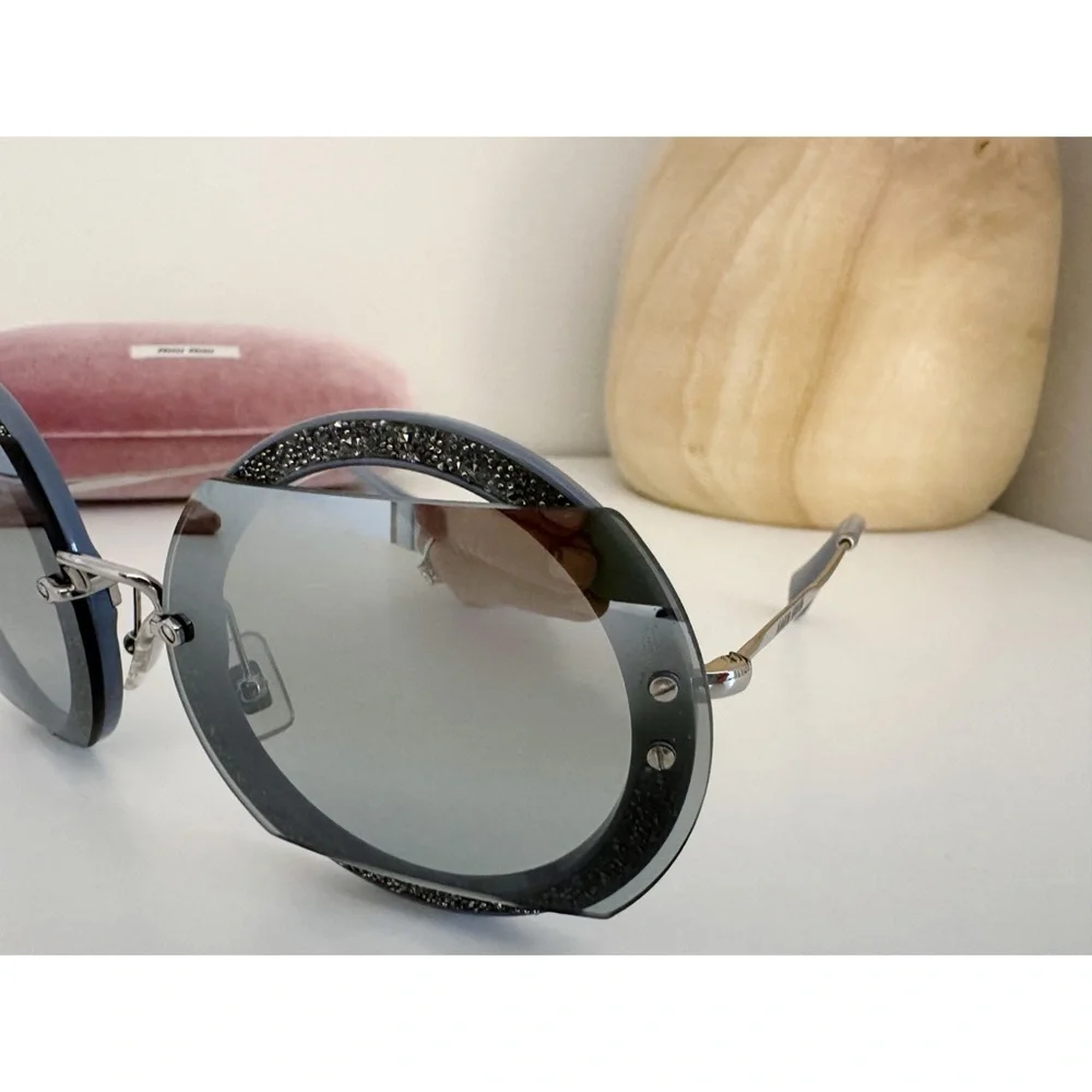MIU MIU ~ REVEAL GLITTER Women’s Sunglasses - Picture 4 of 11